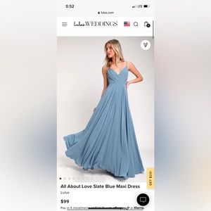 Slate Blue LuLus Dress XS